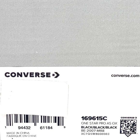 Converse Women’s One Star Pro AS Low Suede Black Casual Size Sneakers 169615C - Picture 9 of 9